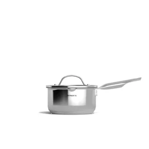 New era, casseruola/bollilatte 1 manico con coperchio in vetro - ø16 cm Soddisfatti O Rimborsati