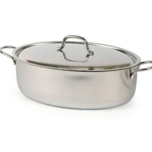 Offerta Del Giorno Casseruola ovale con coperchio inox 32 cm