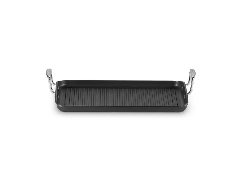 Ultime Pezzi Grill grande rigato in alluminio antiaderente, 35x25 cm