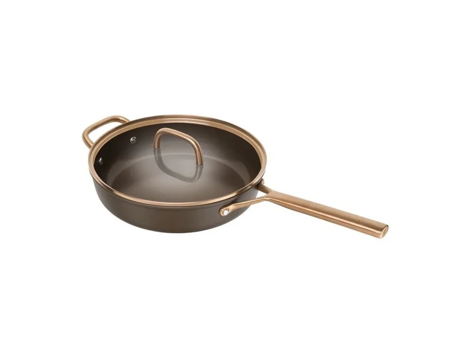 Prezzo Conveniente Milano, tegame marrone con coperchio in vetro - 28 cm