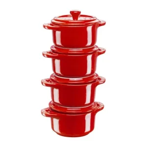 Set 4 mini cocotte, ciliegia Promozione Esclusiva