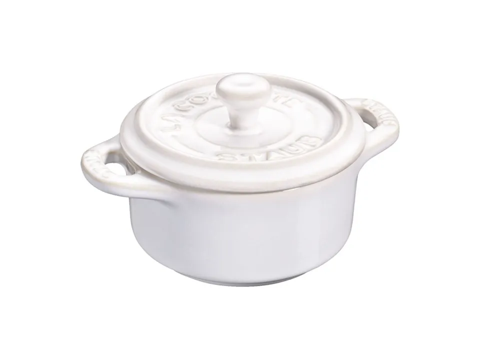 Must-Have Mini cocotte 10 cm bianca avorio in ceramica