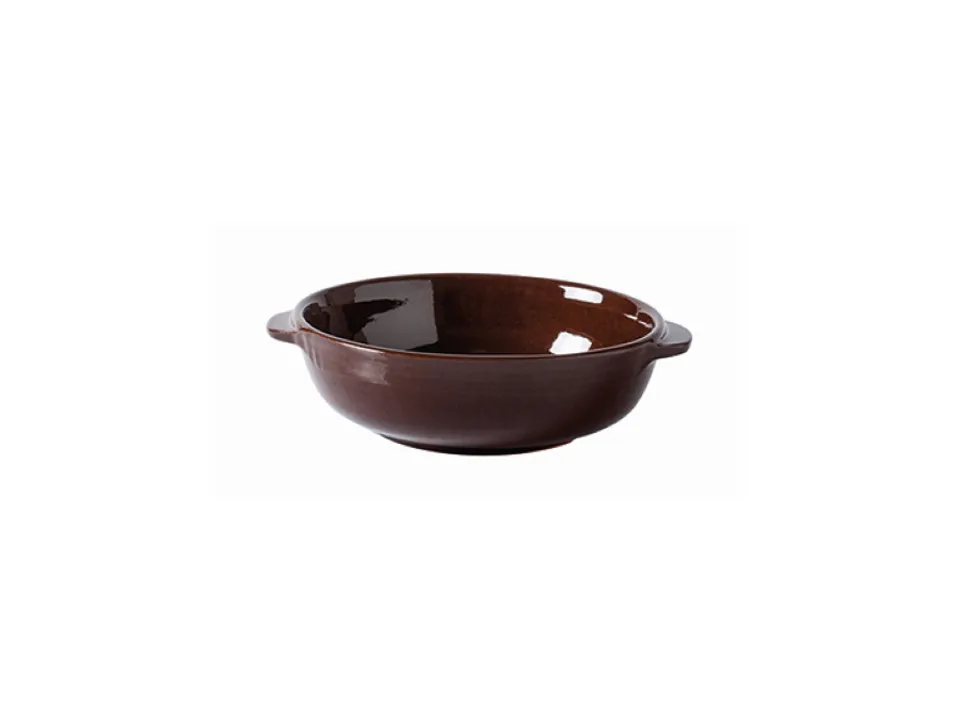 Tegamino in coccio london colore marrone table top, ø cm 17 x 5,5 Saldi