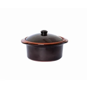 Must-Have Casseruola/tegame bombato con coperchio in coccio da fuoco, ø 12 cm