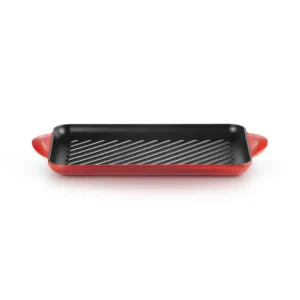 Subito Disponibile Tradition, grill rettangolare 32x22 cm in ghisa vetrificata - ciliegia