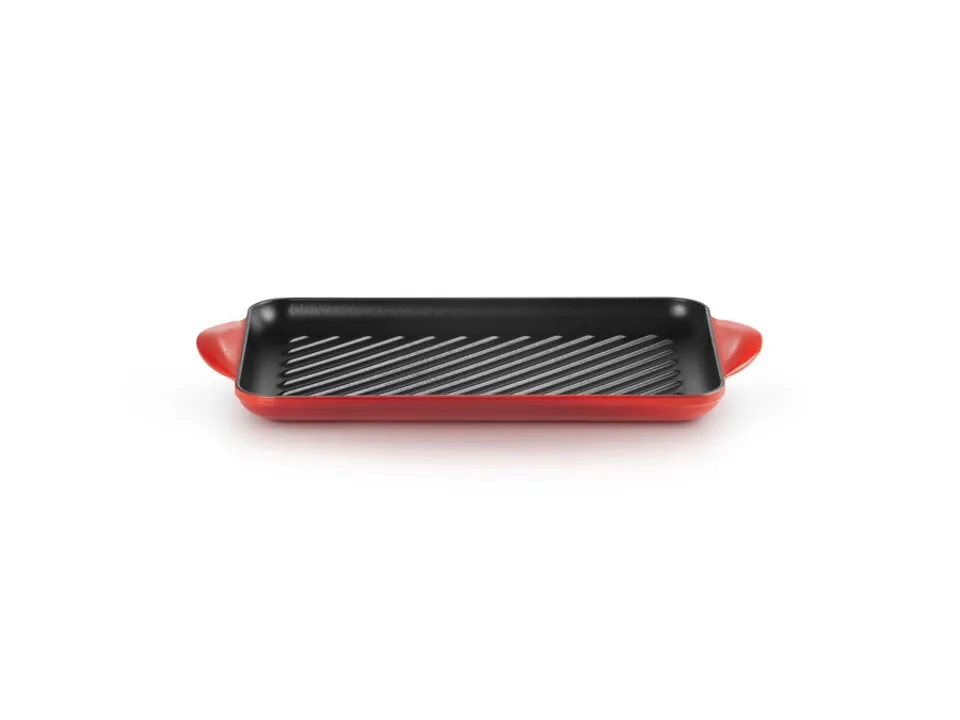 Subito Disponibile Tradition, grill rettangolare 32x22 cm in ghisa vetrificata - ciliegia