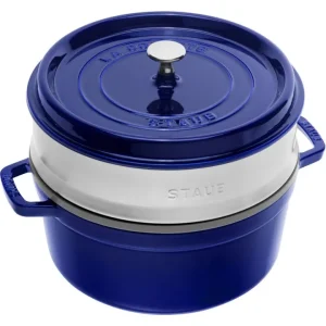 Cocotte con cestello a vapore blu scuro, ø 26 cm Bestseller