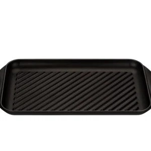 Grill rettangolare xl 47 cm in ghisa vetrificata - nero matt Ultima Occasione