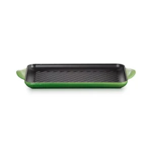 Tradition, grill rettangolare 32x22 cm in ghisa vetrificata - verde bamboo Pagamento Sicuro