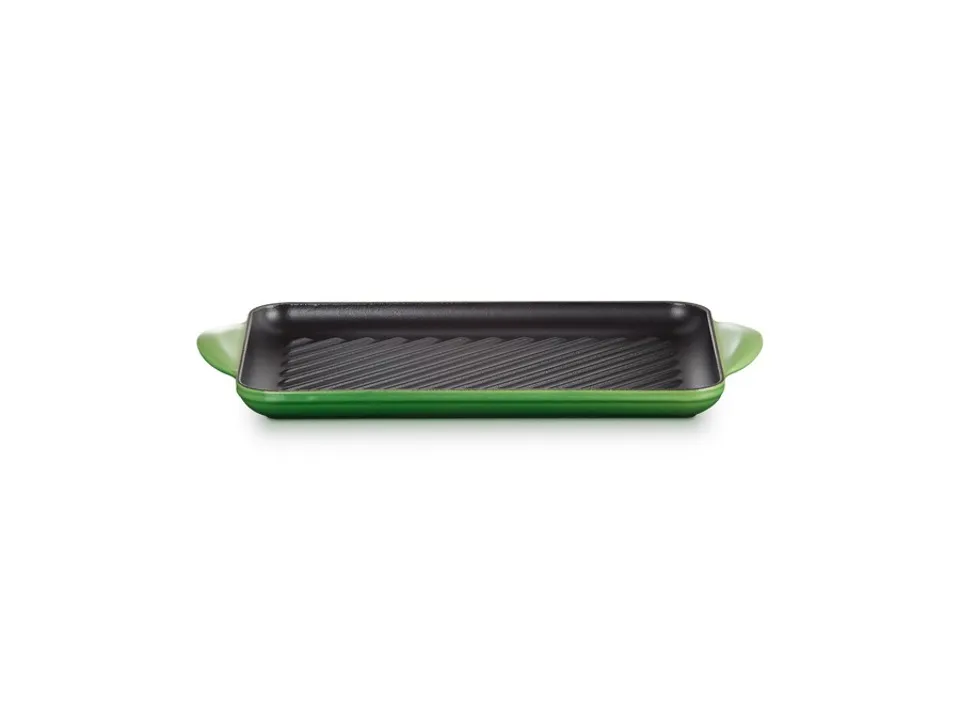 Tradition, grill rettangolare 32x22 cm in ghisa vetrificata - verde bamboo Pagamento Sicuro