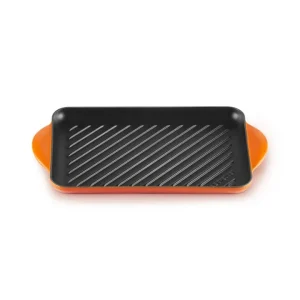 Tradition, grill rettangolare 32x22 cm in ghisa vetrificata - arancio Di Tendenza