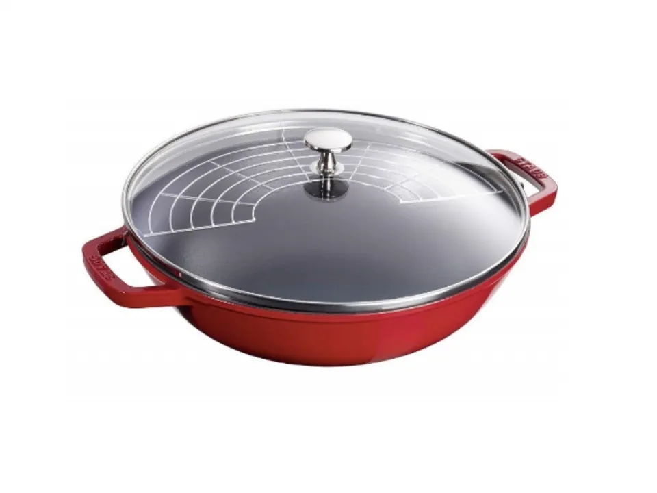 Novità Wok medio diam. 30 cm rosso ciliegia