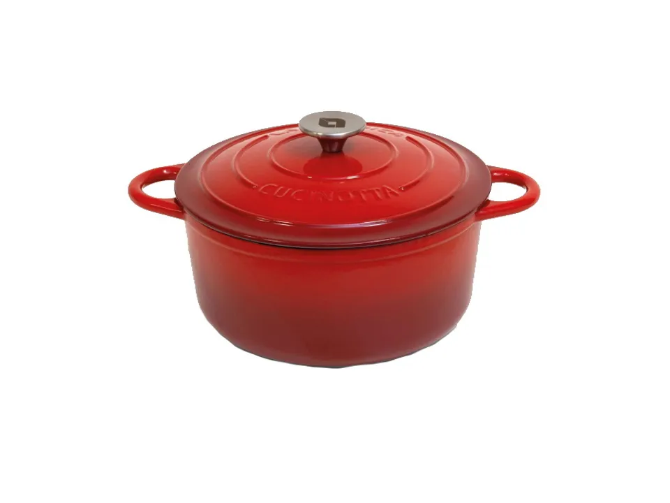 Cucinotta, cocotte tonda in ghisa ø 24 cm - rosso Prezzo Basso