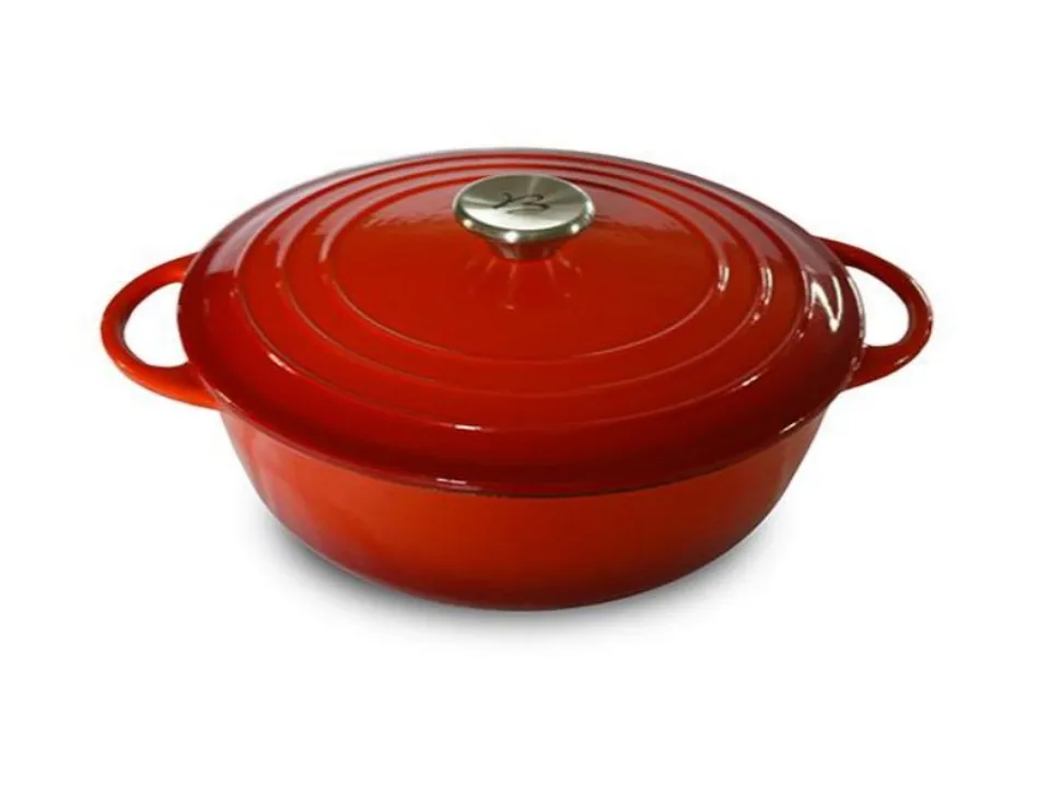 Cocotte ovale in ghisa smaltata con coperchio, 29 x 22 x 11 / 5l Affare