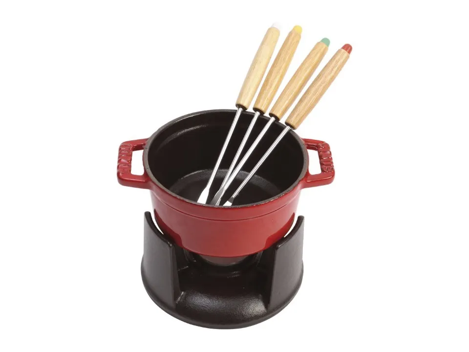 Prezzo Scontato Set fonduta rosso ciliegia, ø 10 cm