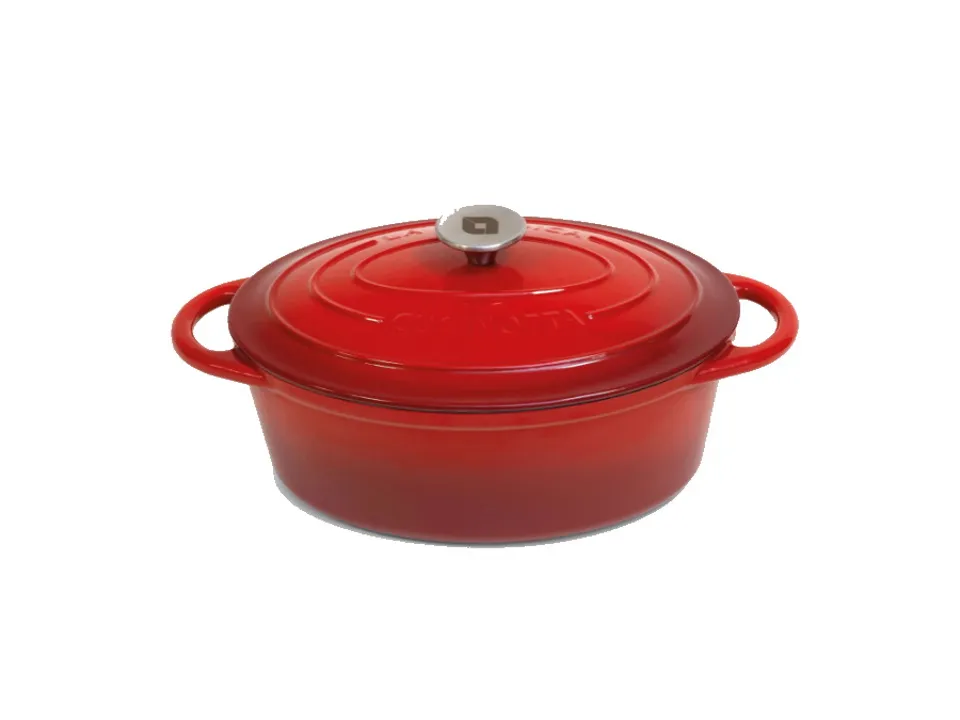 Cucinotta, cocotte ovale in ghisa ø 29 cm - rosso Quantità Limitata