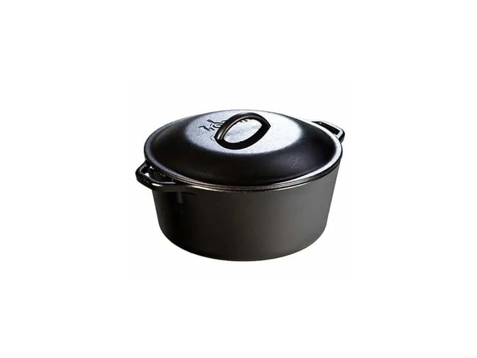 Casseruola in ghisa con coperchio in ghisa 4,73 lt Professionale