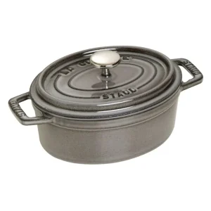 Cocotte ovale grigio grafite, 15 cm Occasione