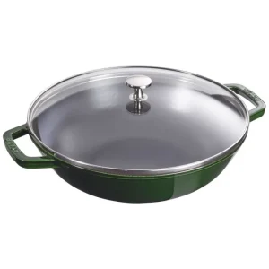 Wok con coperchio verde basilico, ø 30 cm A Buon Prezzo