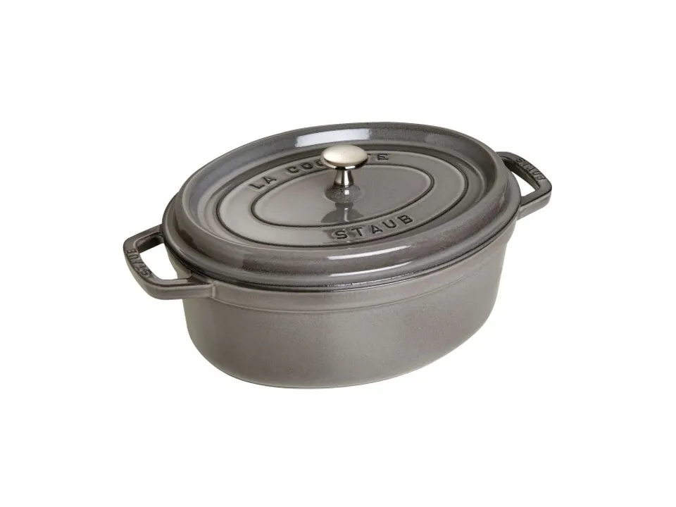Cocotte ovale grigio grafite, 31 cm Esclusivo