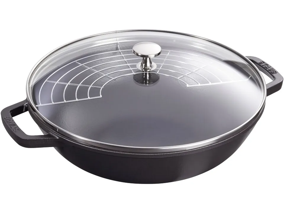 Più Venduto Wok con coperchio nero, ø 30 cm