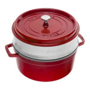 Cocotte con cestello a vapore ciliegia, ø 24 cm Promozione