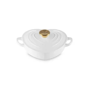 Di Tendenza Tegame basso a cuore in ghisa vetrificata 20 cm - white
