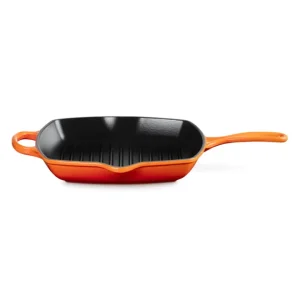 Ultima Occasione Evolution, bistecchiera skillet quadrata in ghisa vetrificata 26 cm - arancio