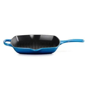 Promozione Esclusiva Evolution, bistecchiera skillet quadrata in ghisa vetrificata 26 cm - azure blu
