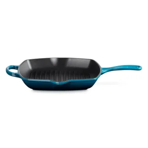 Promozione Esclusiva Evolution, bistecchiera skillet quadrata in ghisa vetrificata 26 cm - deep teal
