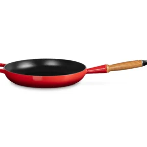 Evolution, padella con manico in legno in ghisa vetrificata 28 cm - ciliegia Must-Have