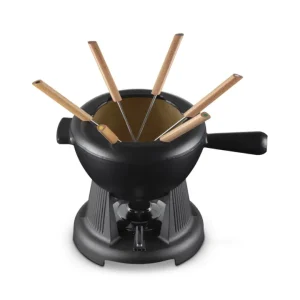 Savoiarda, set fonduta in ghisa vetrificata - nero matt Soddisfatti O Rimborsati