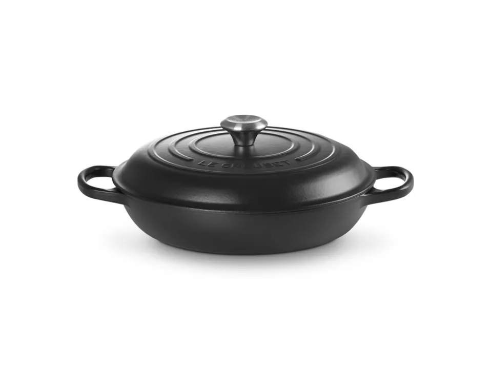 Evolution, tegame basso rotondo 28 cm in ghisa vetrificata - nero Esclusivo