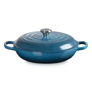 Pagamento Sicuro Evolution, tegame basso rotondo 28 cm in ghisa vetrificata - deep teal