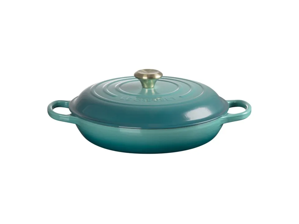 Evolution, tegame basso rotondo 28 cm in ghisa vetrificata - blu riviera Ultima Occasione