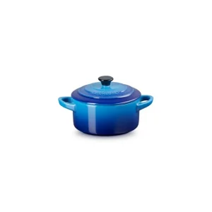 Di Tendenza Mini cocotte rotonda in gres vetrificato 10 cm - azure blu