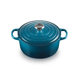 Evolution, cocotte rotonda 24 cm in ghisa vetrificata - deep teal Non Perdere