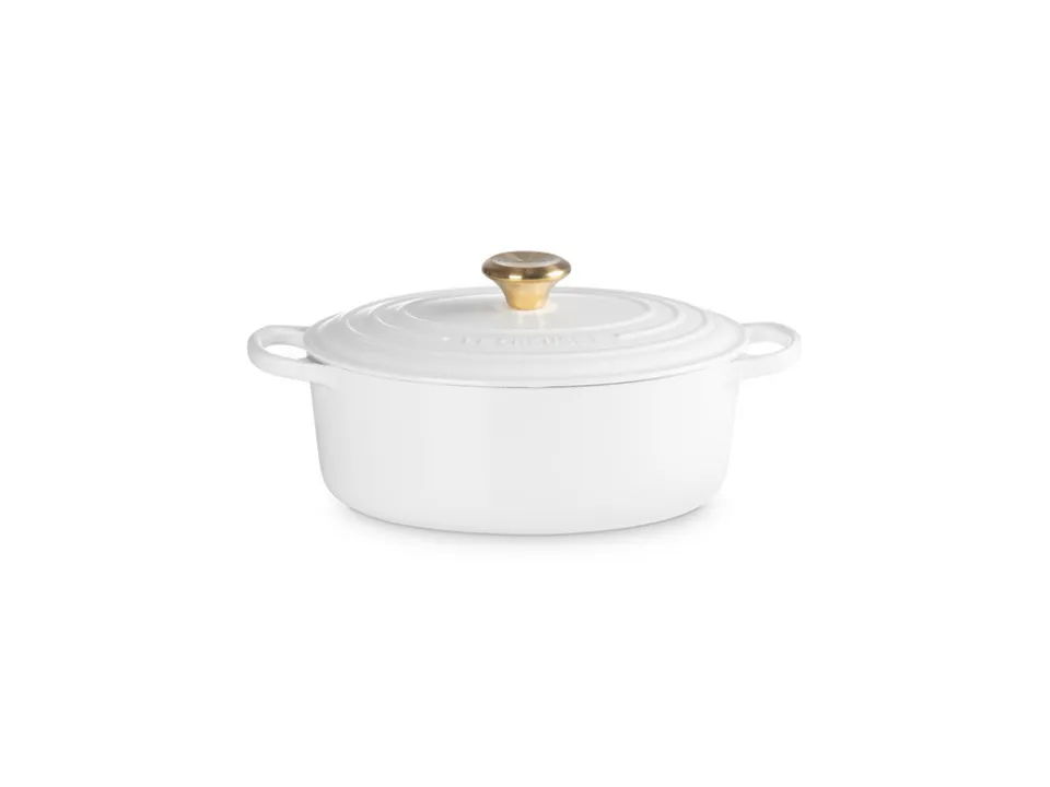 Saldi Evolution, cocotte ovale 29 cm in ghisa vetrificata - bianco