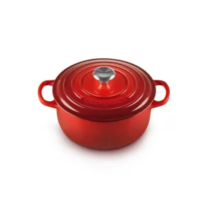 Promozione Esclusiva Evolution, cocotte rotonda 20 cm in ghisa vetrificata - ciliegia