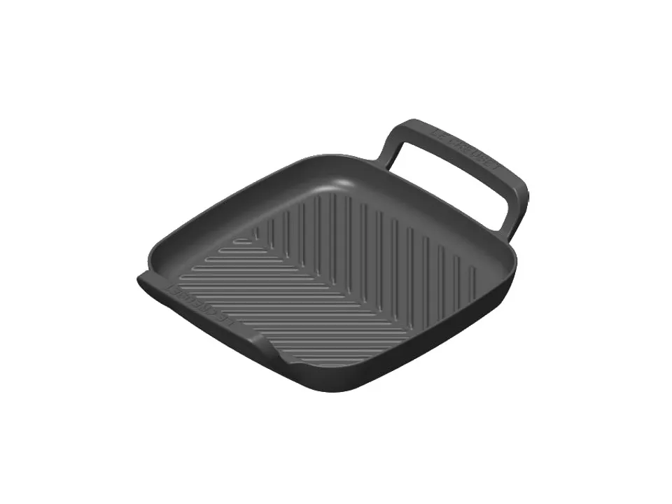 Bbq outdoor, grill quadrato 26x26 cm in ghisa vetrificata - nero Consegna Rapida