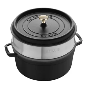 Cocotte con cestello a vapore nero, ø 24 cm Scelto Dai Clienti