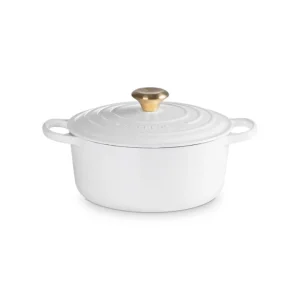 Evolution, cocotte rotonda 24 cm in ghisa vetrificata - bianco Professionale