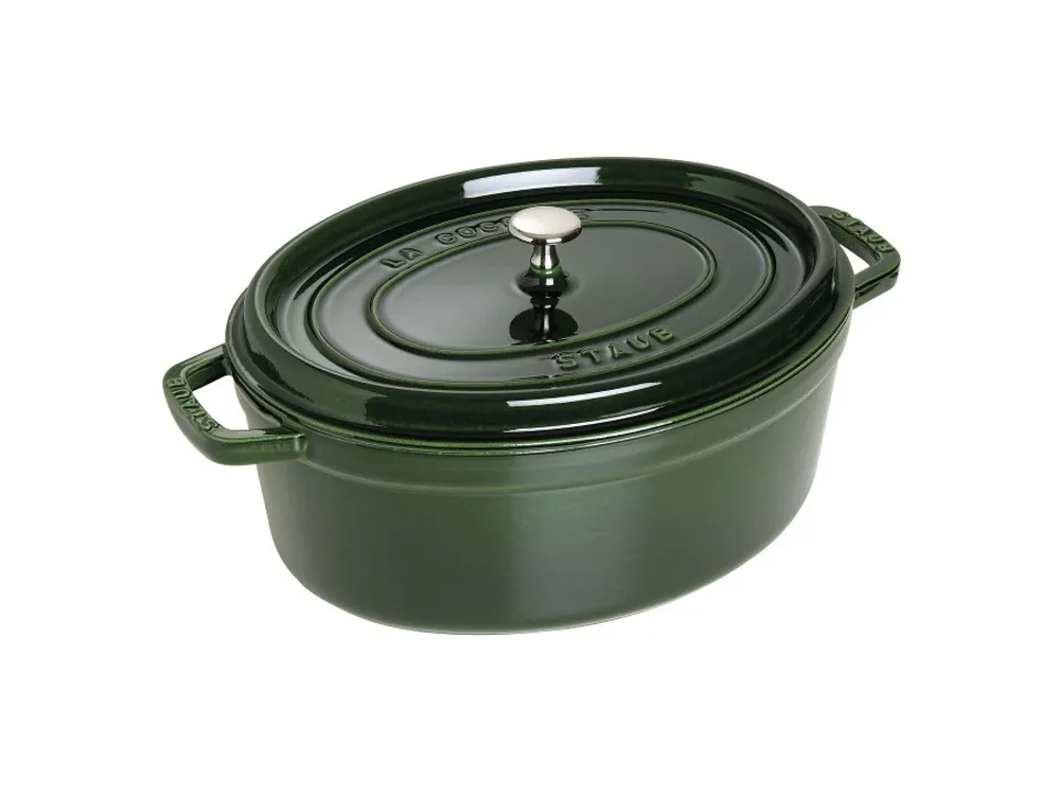 Di Tendenza Cocotte ovale verde basilico, 33 cm