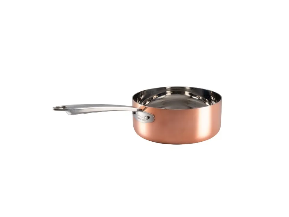 Economico Casseruola 1907 copper 4 alta in rame 2mm 1 manico - ø 16 cm