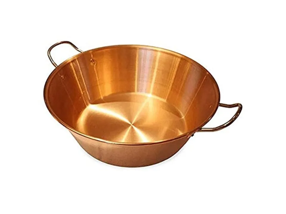 Miglior Prezzo Bacinella marmellata in rame con manici in acciaio, ø 38 cm
