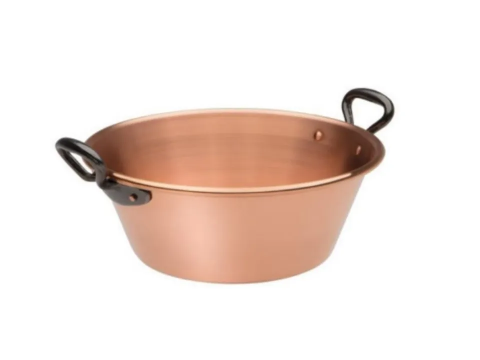 Bacinella marmellata in rame con manici in ghisa, ø 26 cm Soddisfatti O Rimborsati