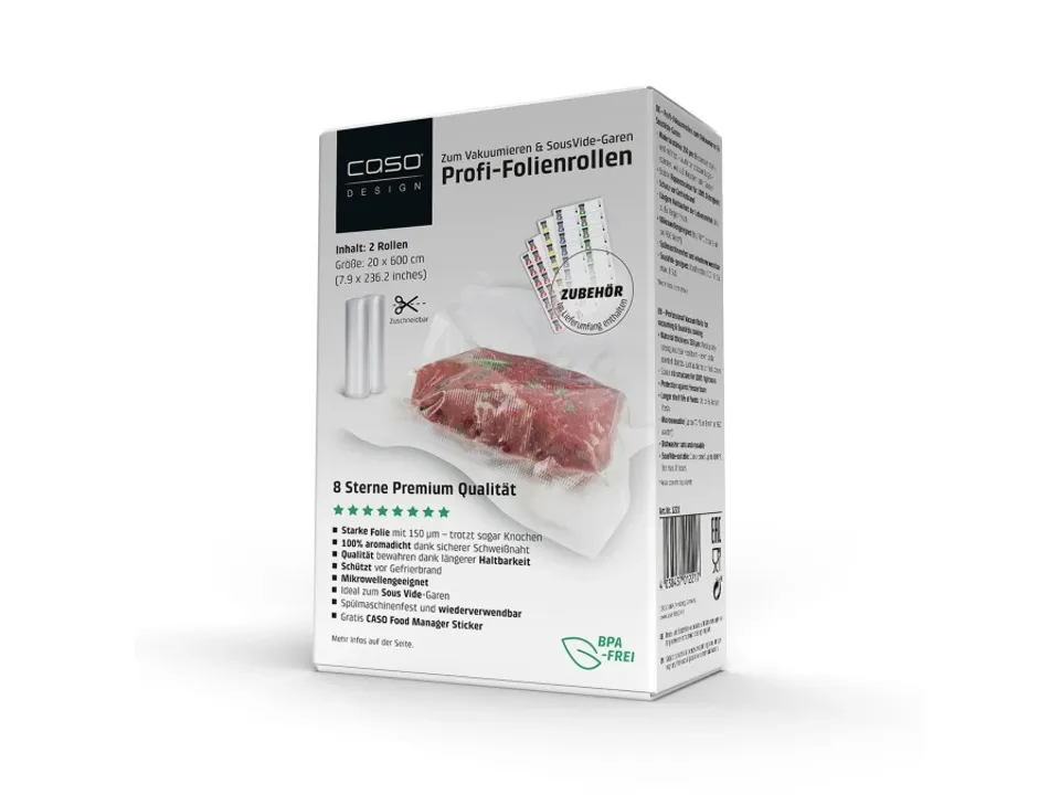 Promo Stagionale 2 rotoli goffrati 8-stelle per barre per sottovuoto - 20x600 cm
