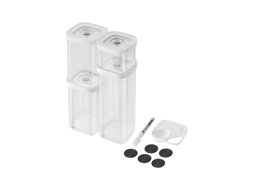 Fresh & save, cube set per sottovuoto, s / 6-pz, trasparente-bianco Scelto Dai Clienti