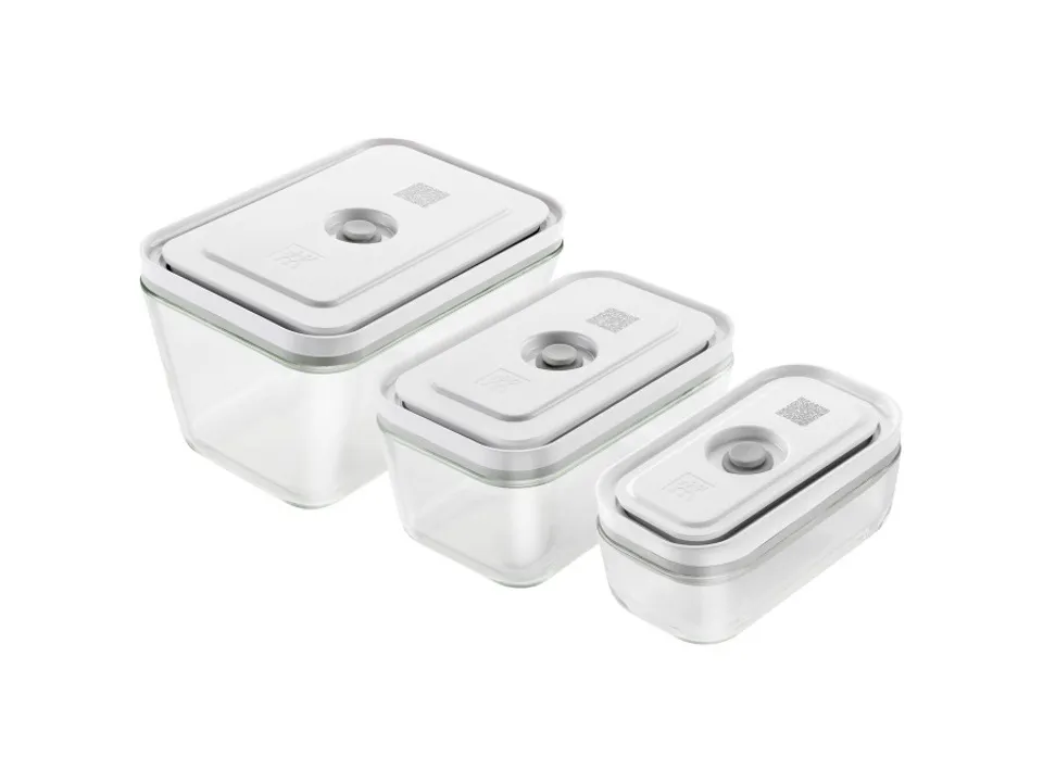 Sconto Fresh & save, set di contenitori - 3-pz., vetro borosilicato, bianco