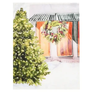 Canovaccio lino 50x68 cm, vetrina natalizia Occasione